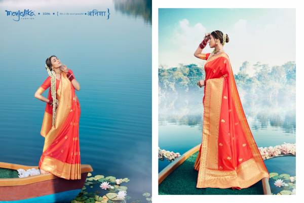 monjolika mukunda exclusive latest fancy festive wear designeg banarasi silk saree collection