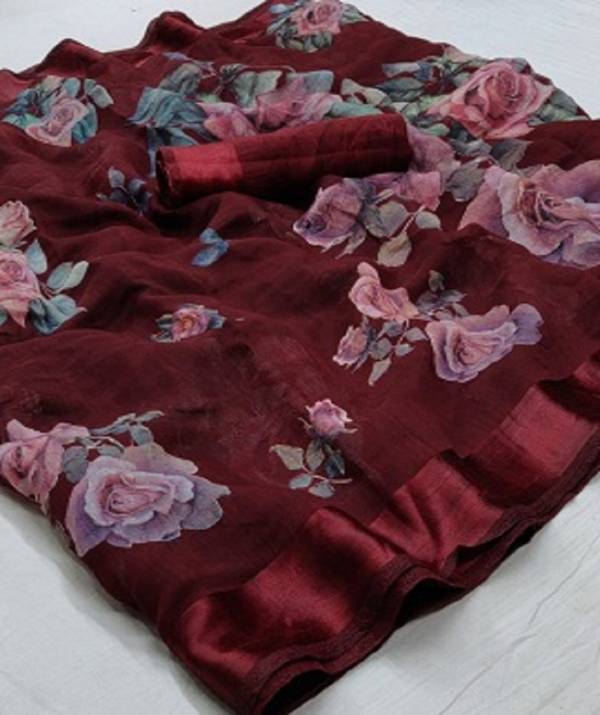 Rajyog Daily Wear Printed Linen SIlk Saree Collection 