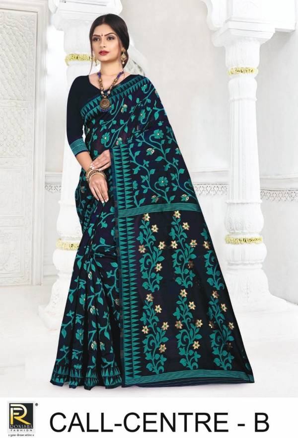 Ronisha Call Center Latest Collection Of Soft Cotton Printed Daiy Wear Saree 