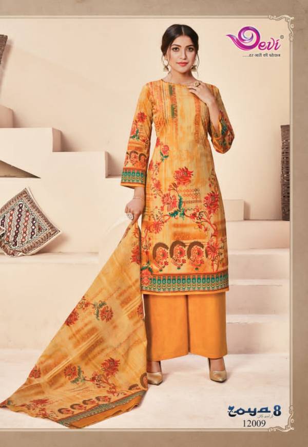 Devi Zoya 8 Latest Daily Wear Pure Cotton Printed Dress Material Collection 
