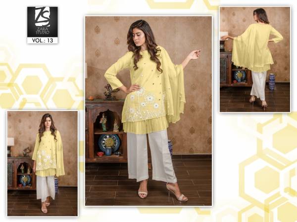 Zara Studio Vol 13 Latest Fancy Party Wear Designer Top with Bottom Collection 
