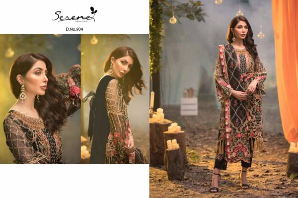 Serene Adans Melody Latest Faux Georgette Heavy Embroidered Festive Wear Pakistani Salwar Suits Collection