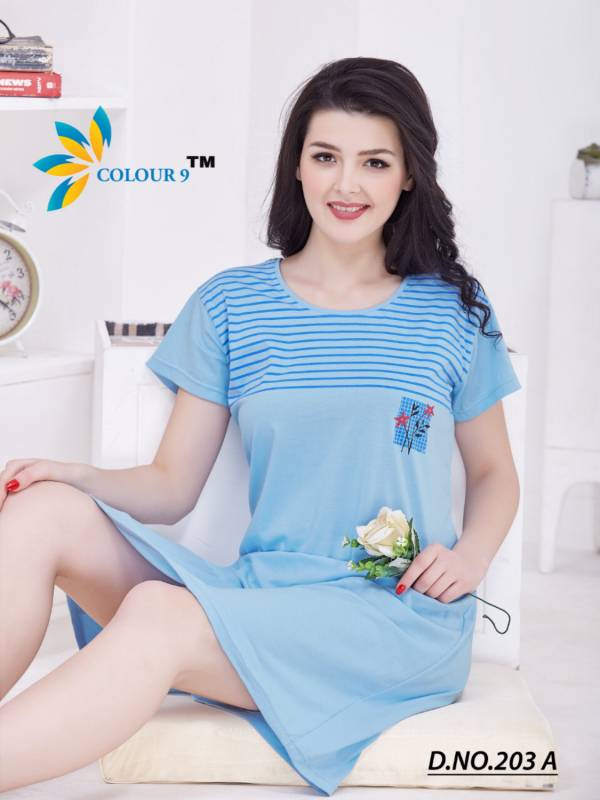 Colour 9 Latest Hosiery Cotton Short Comfy Night Wear Collection 