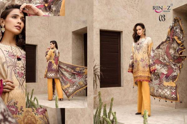 Rinaz Iris Lawn 2020 Latest Collection Of Pakistani Jam Silk Digital Print WIth Self Embroidery Salwar Suit
