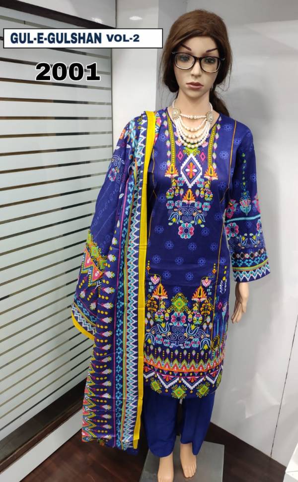 Gul E Gulshan Vol 2 Latest Designer Printed Pure Lawn Cotton Ready Made Salwar Suit Collection 