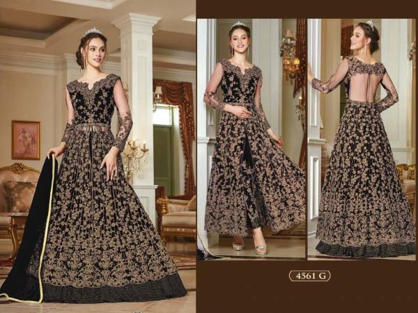  Latest Elegance 4561 Colors Exclusive Heavy Embroidery Work Wedding Wear Salwar Suit Collection
