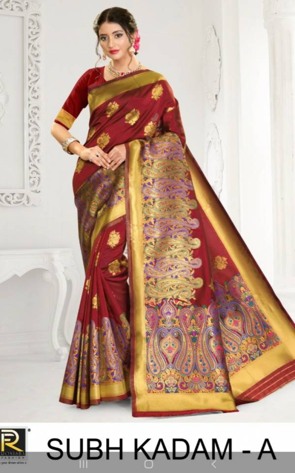 Ronisha Subh Kadam Latest Designer Wedding Wear silk Saree Collection 