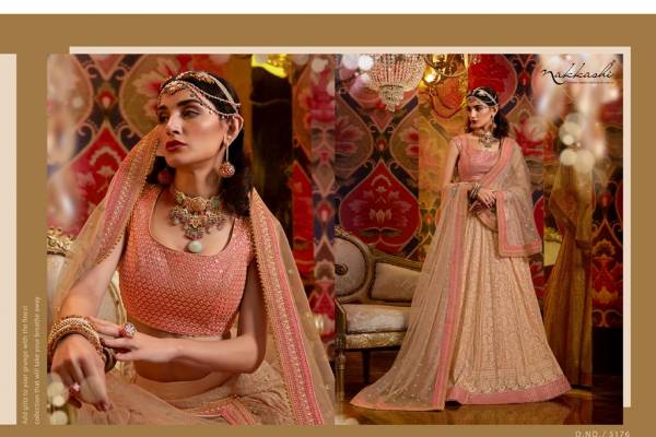 Nakkashi Jashn Latest Designer Heavy Wedding Wear Heavy Sequence Embroidery Work Lehenga Choli Collection