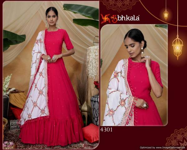 Subhkala Flory Vol 6 Latest Designer Festive Wear Embroidered Heavy Ladies Gown Collection (Single 1760/-)