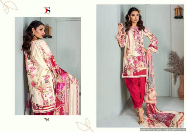 Deepsy Firdous Latest Designer Cotton Pakistani Suits Collection With Mal Mal Dupatta
