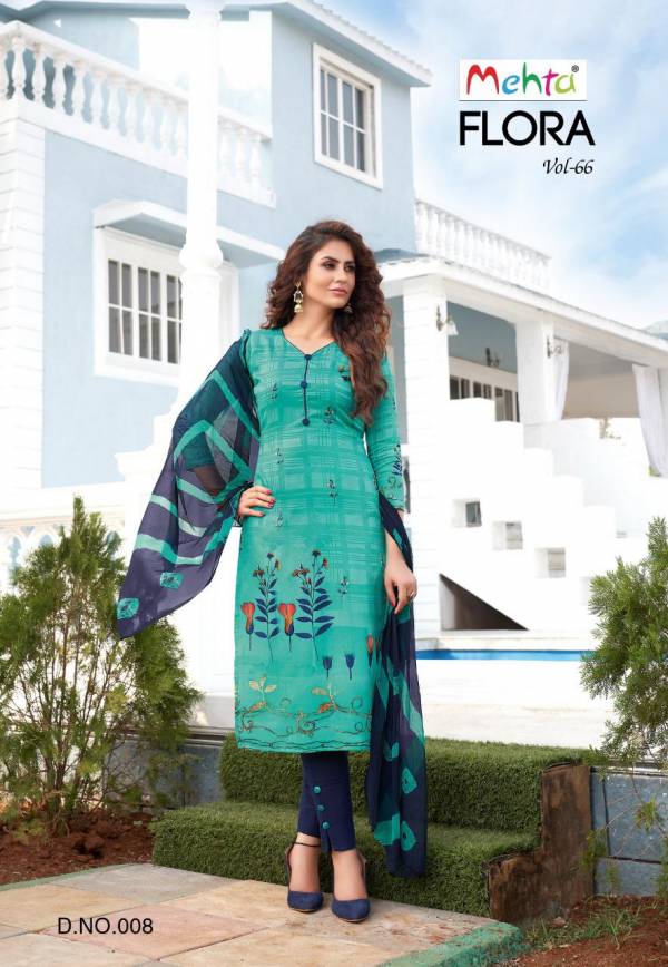 Mehta Flora 66 Latest fancy Regular Casual Wear Pure Cotton Printed Cotton Dress Material Collection
