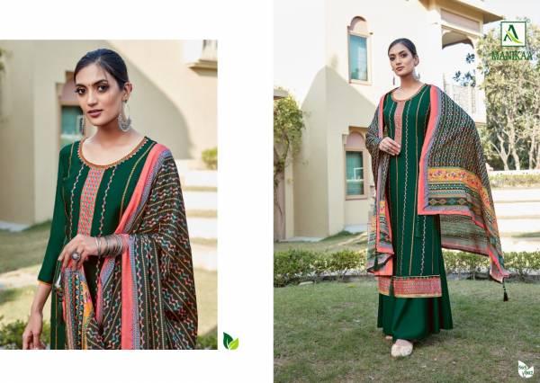 Alok Manikaa  Designer Casual Wear Pure Viscose With Designer Embroidery Dress Material Collection
