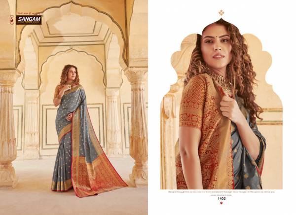 Sangam Morepankh Exclusive Collection Festive Wear Handloom Silk Sarees Collection
