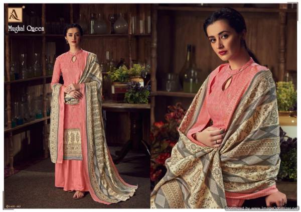 Alok Mughal Queen Latest Collection Of Designer Pure Pashmina Sharara and Plazo Style Dress Material 