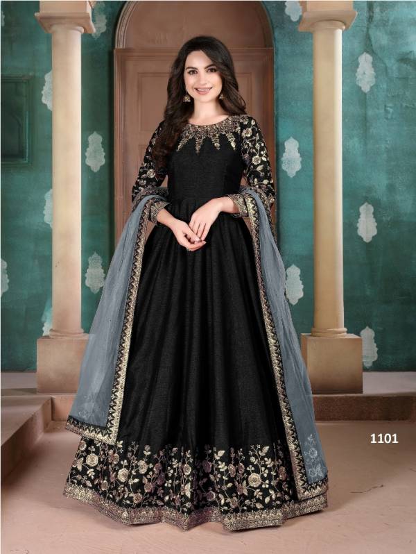 Aanaya 111 Latest Festival Wear Designer Adda Silk With Heavy Border  Net  Dupatta Suit Collection 