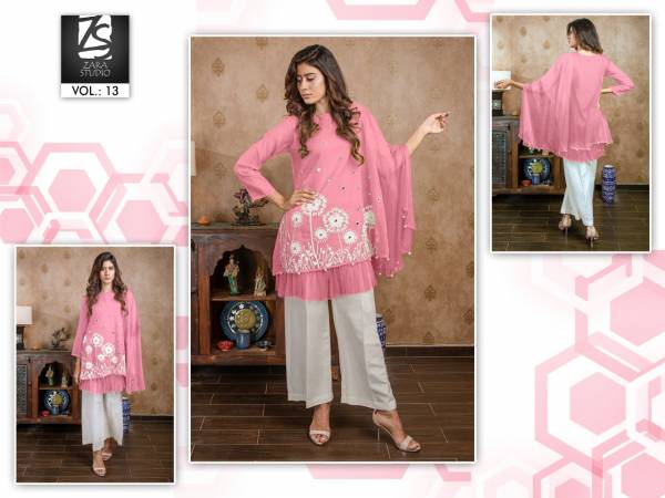 Zara Studio Vol 13 Latest Fancy Party Wear Designer Top with Bottom Collection 