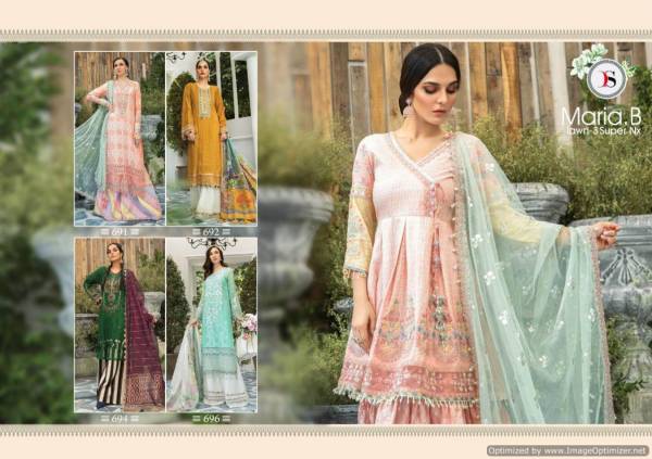Maria B Lawn-3 Super Nx New Launch Of Heavy Designer Pakistani Salwar Suit With Heavy Embroidery Work