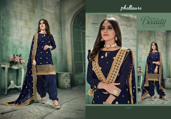 Phillauri Vol - 21 New Designer Stylish Patiala Suit With Gota Patti Work Salwar Suit Collection With Heavy Nazneen Dupatta 