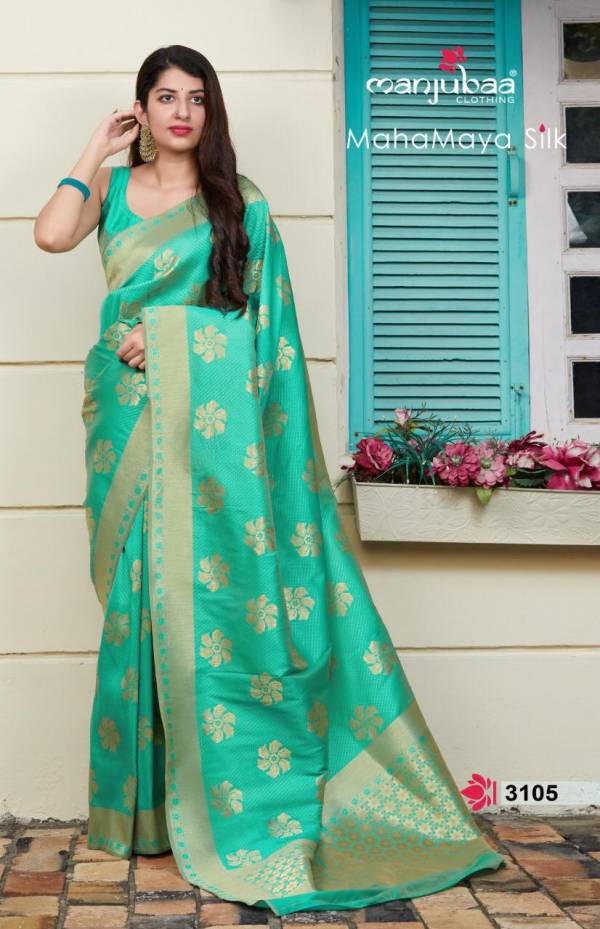 Manjubaa Mahamaya Silk Latest Designer Party Wear Silk Saree Collection 