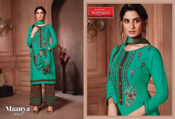 Wanna Maanya Latest Designer Plazzo Style Exclusive Rayon Casual Wear Dress Material Collection