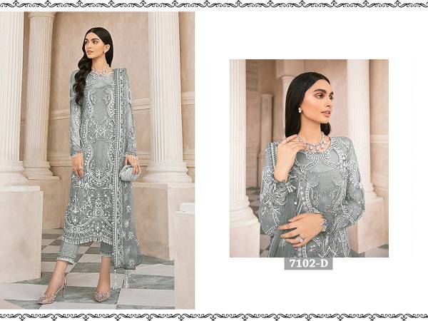 Kaara 1 Latest Designer Heavy Net With Embroidery Work And Sequence Salwar Kameez Collection 
