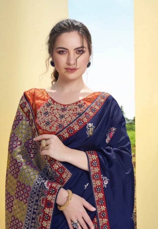 Shangrila Damyanti Latest Fancy Soft Zari Silk Party Wear Festive Wear Saree Collection 