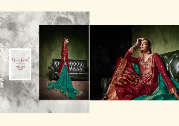 Mumtaz Nain Preet Iqraar Fancy Festive Wear Heavy Jacquard Designer Salwar Kameez Collection
