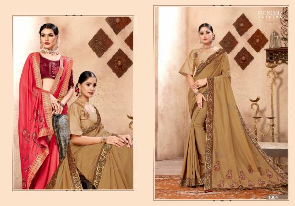 Ronisha Kavira Latest Designer Festive And Wedding Wear Exclusive Vichitra Silk Saree Collection