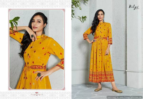 Nitya Kaira Vol 2 Nx Latest Designer Fancy Sleeves And Printed Rayon Kurtis Collection 