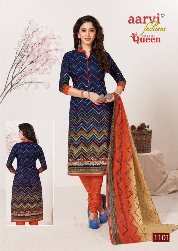 Aarvi Queen Latest Daily Wear Printed Cambric Cotton Dress Material Collection 