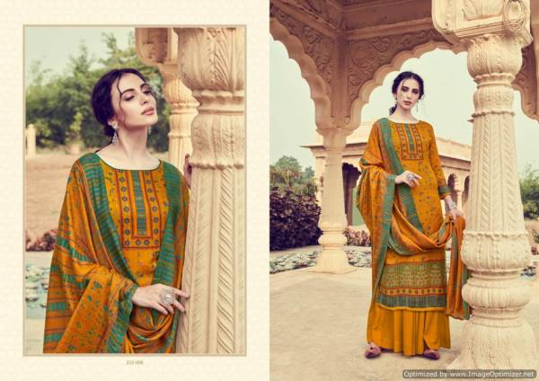 Zulfat Winter Affair 2 Latest Designer Pure Pashmina Digital Style Print Designer Dress Material With Four Side Lace Dupatta 