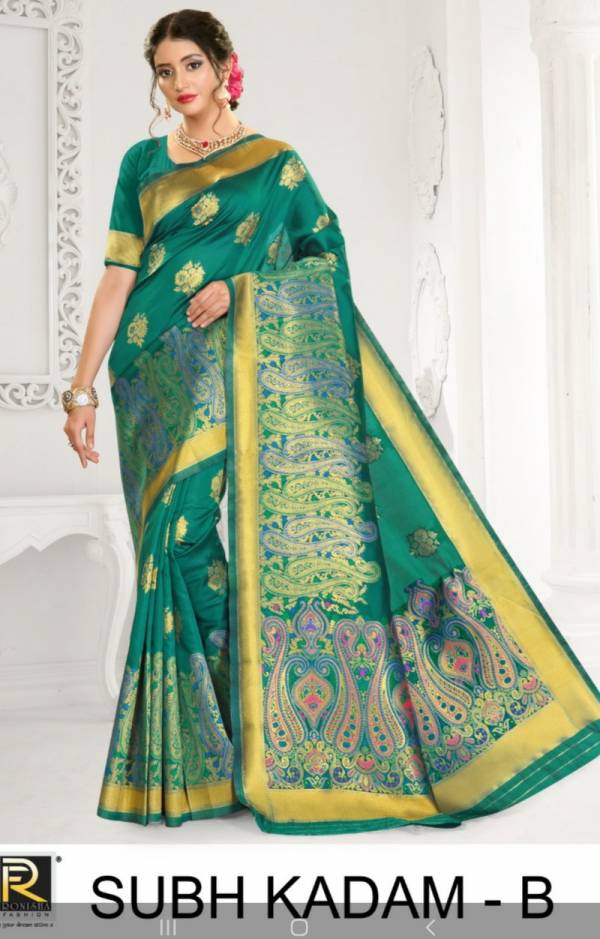 Ronisha Subh Kadam Latest Designer Wedding Wear silk Saree Collection 