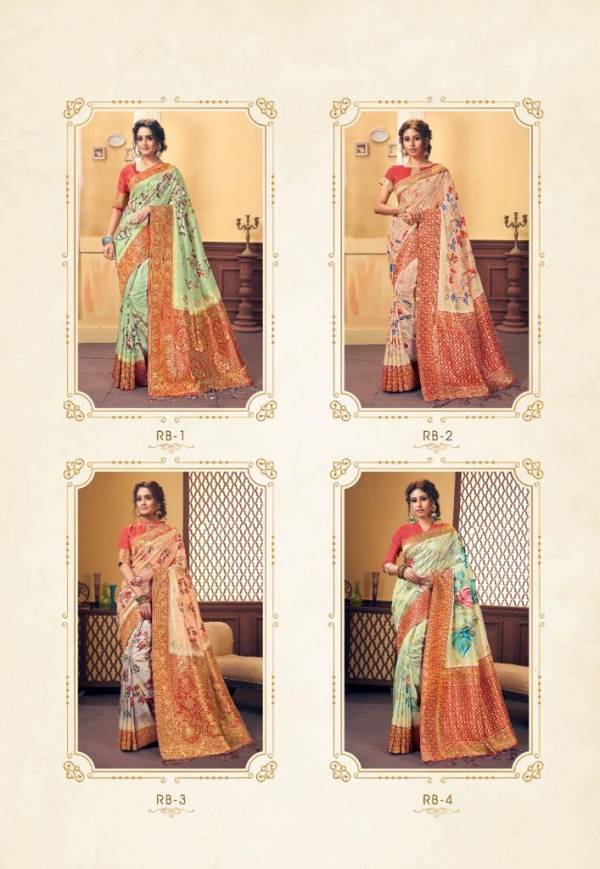 Apple Ruby Maya Presents Latest Collection Of Heavy Designer Party Wear Festive Wear Digital Printed Silk Saree 