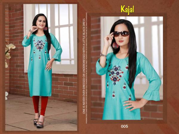 Trendy Aagya Kajal Ethnic Daily Wear Rayon Latest Designer Kurtis Collection