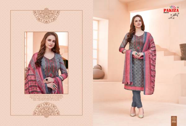 Pakiza Sana Safinaz Vol 39 Latest Casual Wear Designer Printed Embroidery Work Pure Lawn Cotton Dress Material Collection