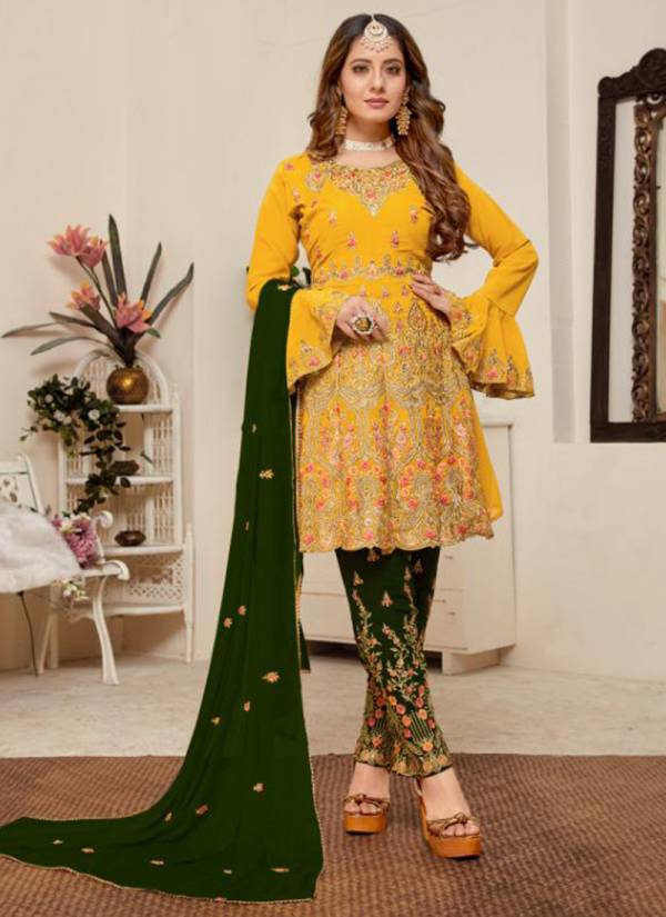 Saniya Trendz Kaira Vol 1 Faux Blooming Georgette With Embroidery Work Designer Wedding Pakistani Salwar Suit Collections