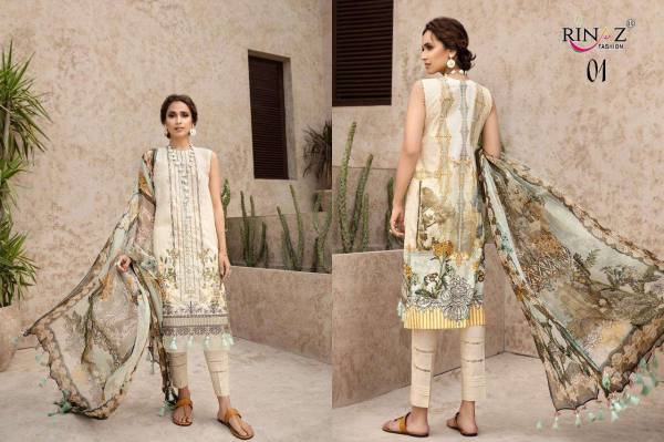 Rinaz Iris Lawn 2020 Latest Collection Of Pakistani Jam Silk Digital Print WIth Self Embroidery Salwar Suit