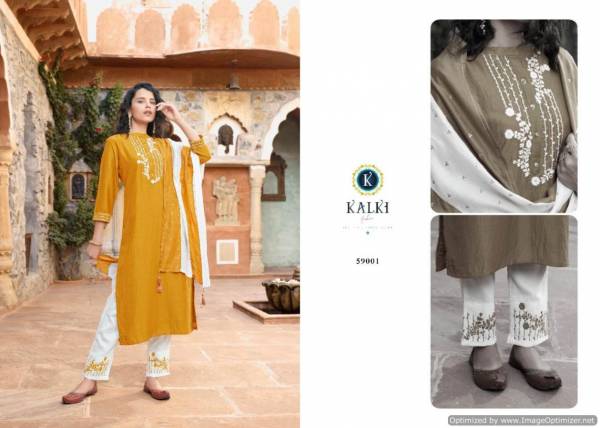 Kalki Sanskruti Pure Chinon Silk Latest Festive Wear Designer Ready Made Suit Collection