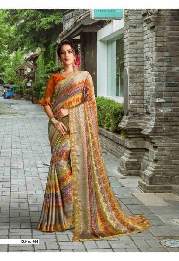 Priya Paridhi Nishika Daily Wear Collection Of Designer Printed And Lace Bordered Saree 