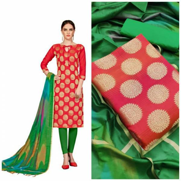 Gng Kulfi 1 Casual Wear Banarasi jacquard Dress And Dupatta With Cotton Bottom Material Collection