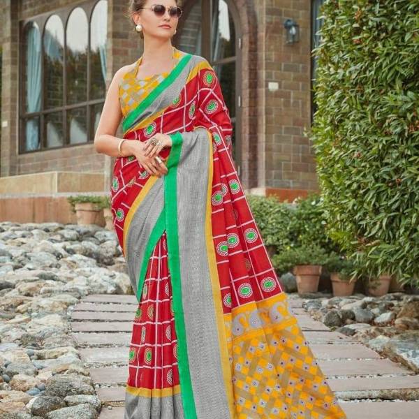 Nakshvi Latest Designer Party Wear Mirror Casual Wear Stylish Silk Saree Collection