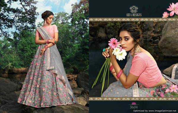 Arya New Launch Of Designer Fancy Heavy Party Wear Wedding Bridal Lehnga Heavy Embroidery Work And Soft Net Dupatta