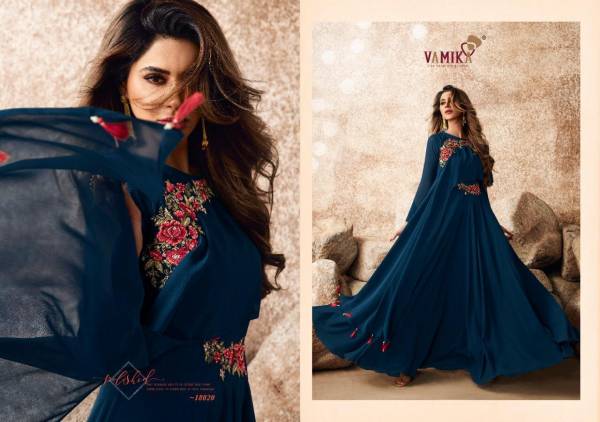 Vamika Sui Dhaga-3 Latest Stylish Party Wear Georgette With Heavy Embroidery And Diamond Worked Gown Collection