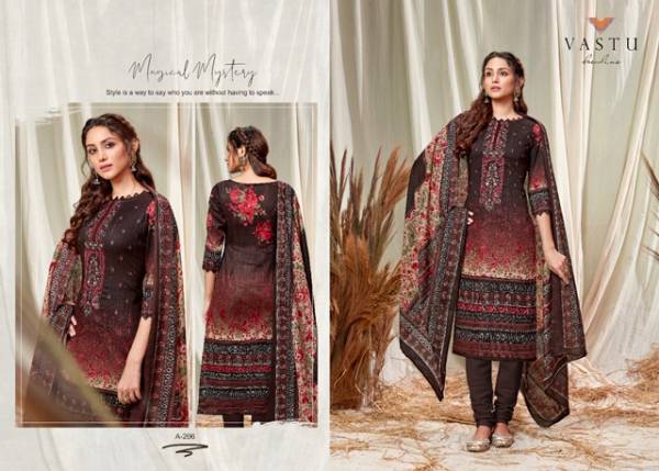 Vastu Abeera Latest Casual Wear Designer Satin Cotton Print With Exclusive Work Salwar Suits Collection