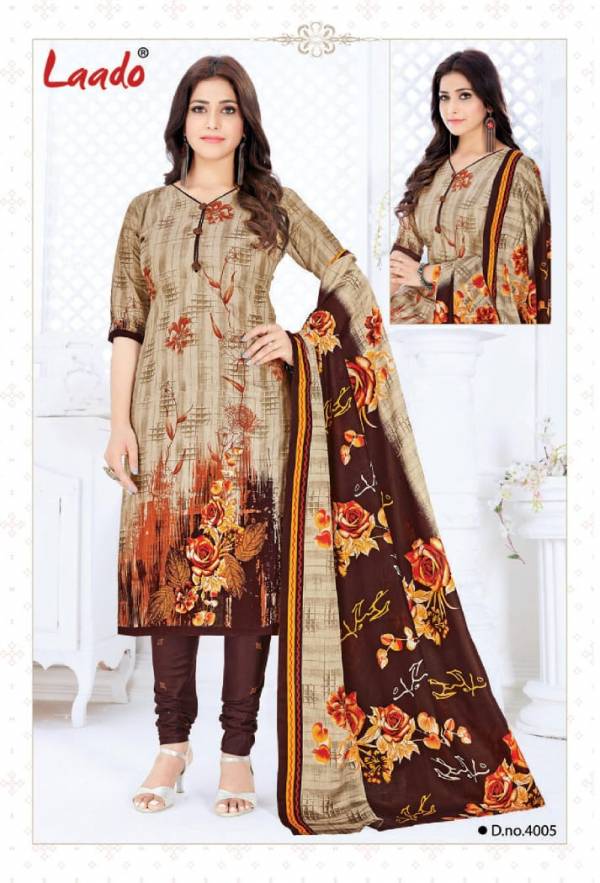 Laado Priyanka Vol 4 Latest Pure Cotton Printed Casual Wear Dress Material Collection 