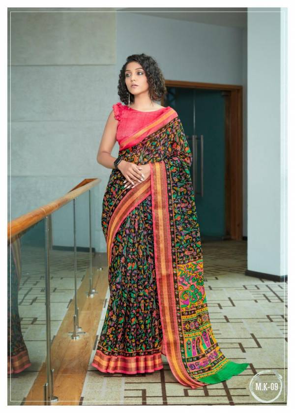 Shreyans Maheshwari Khicha Pattu Latest Printed Cotton Base Designer Saree Collection