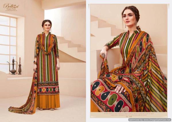 Belliza Zohra 2 Exclusive Latest Designer Pure Cotton Digital Print Dress Material Printed Nazneen Chiffon Dupatta With Four Side Lace
