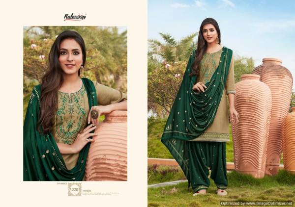 Kalaroop Fashion Of Patiyala Vol 28 Latest Designer Jam Silk with Cotton Inner and fancy Work chinhon with Fancy work Ready Made Salwar Kameez Collection 