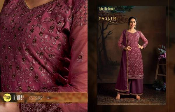 Taslim Nazakat Presents Latest Designer Exclusive Salwar Suit Chiffon With Jacquard Lace Dupatta 