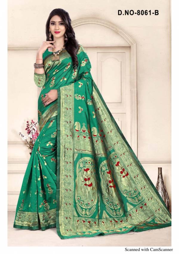 Melody 8061 Exclusive Collection Of Designer Jacquard Silk Saree Collection  
